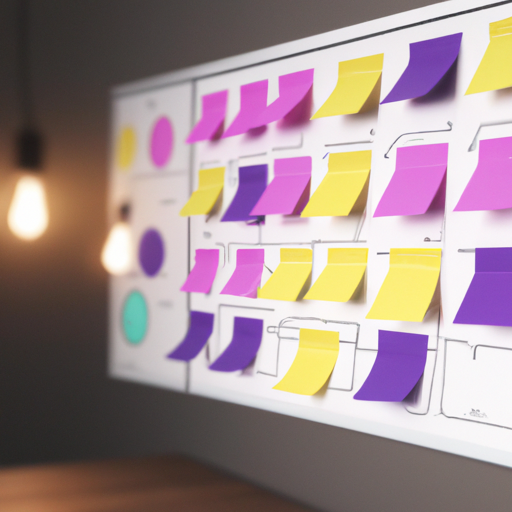 Founders planning with a whiteboard and sticky notes